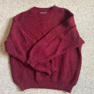 Vintage red multi color real wool sweatshirt